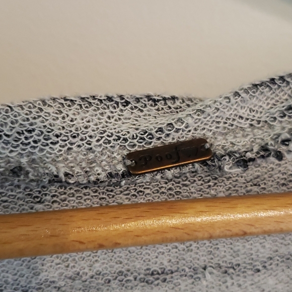 3/$15 Cozy off shoulder sweatshirt. Black and gr… - Picture 2 of 4